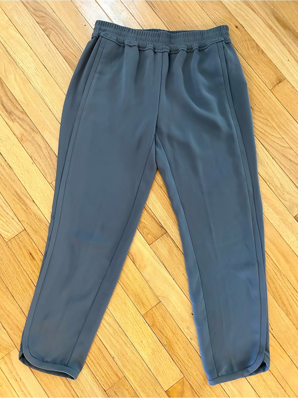 NWT J.Crew Reese Pull-On Pants Heather Gray Crepe Elastic Waist Tapered Size 6